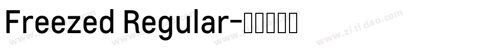 Freezed Regular字体转换